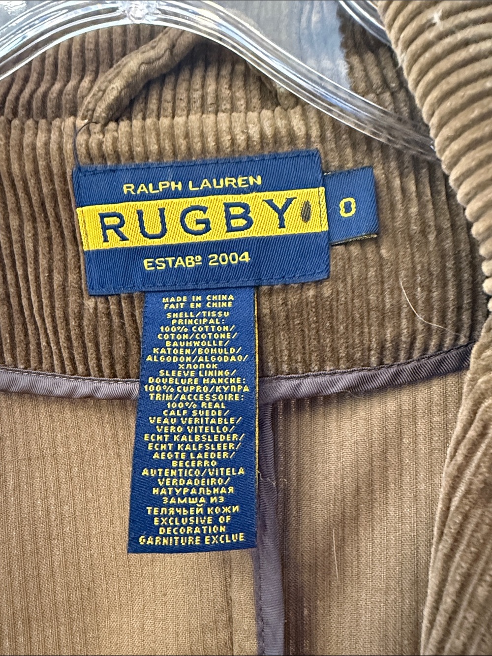 Women’s Brown Corduroy loose fit Jacket by Ralph Lauren Rugby - Picture 4 of 9